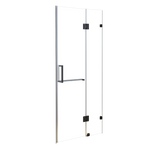 100 x 200cm Wall to Wall Frameless Shower Screen 10mm Glass By Della Francesca - Side View