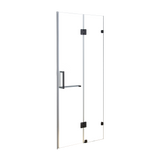 110 x 200cm Wall to Wall Frameless Shower Screen 10mm Glass By Della Francesca - Side View