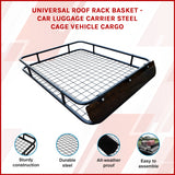 Universal Roof Rack Basket - Car Luggage Carrier Steel Cage Vehicle Cargo - Front View