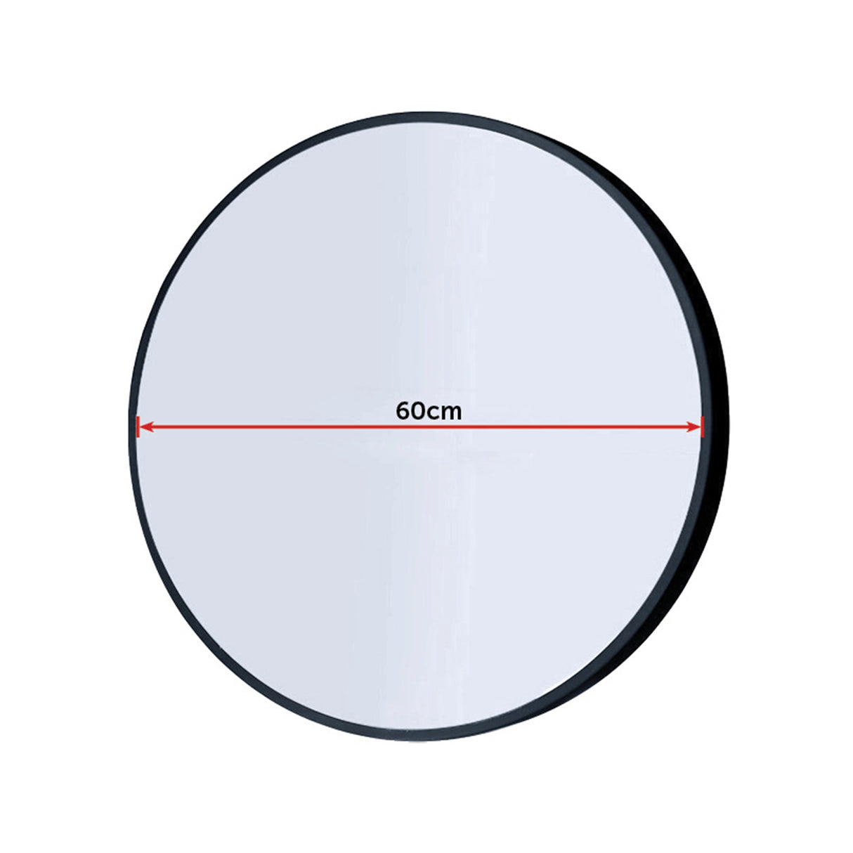 60cm Round Wall Mirror Bathroom Makeup Mirror by Della Francesca