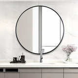 60cm Round Wall Mirror Bathroom Makeup Mirror by Della Francesca - 45-Degree Angle