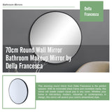 70cm Round Wall Mirror Bathroom Makeup Mirror by Della Francesca - Extra Image