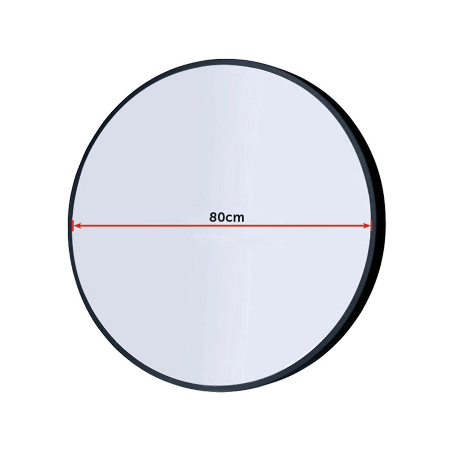 80cm Round Wall Mirror Bathroom Makeup Mirror by Della Francesca