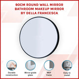 90cm Round Wall Mirror Bathroom Makeup Mirror by Della Francesca