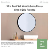 90cm Round Wall Mirror Bathroom Makeup Mirror by Della Francesca - Extra Image
