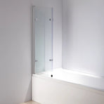 3 Fold Chrome Folding Bath Shower Screen Door Panel 1300mm x 1400mm
