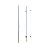 120 x 200cm Wall to Wall Frameless Shower Screen 10mm Glass By Della Francesca - Side View