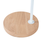 Modern Table lamp Desk Light Timber Base Bedside Bedroom White