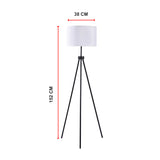 Mid-Century Floor Lamp Modern Tripod Decor Living Room Standing - Low Angle