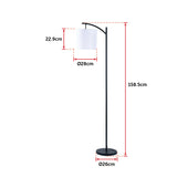Bedroom Living Room Floor Lamp Reading Standing Light - Rear View
