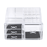 11 Drawers Clear Acrylic Tower Organiser Cosmetic jewellery Luxury Storage Cabinet - Rear View