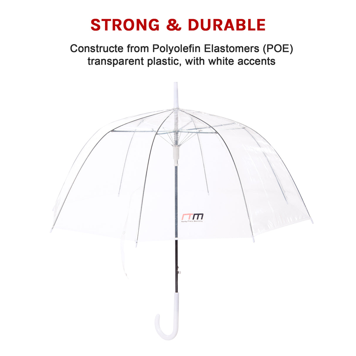 5x Clear Transparent Rain Walking Umbrella Parasol PVC Dome Wedding Party Favour