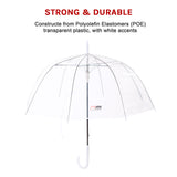 5x Clear Transparent Rain Walking Umbrella Parasol PVC Dome Wedding Party Favour - Extra Image