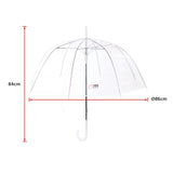 5x Clear Transparent Rain Walking Umbrella Parasol PVC Dome Wedding Party Favour - Extra Image