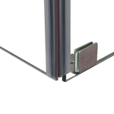 900 x 900mm Frameless 10mm Glass Shower Screen By Della Francesca - Top-Down View