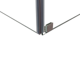 900 x 900mm Frameless 10mm Glass Shower Screen By Della Francesca - 45-Degree Angle