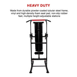 Power Tower Pull Up Weight Bench Dip Multi Station Chin Up Home Gym Equipment - 45-Degree Angle