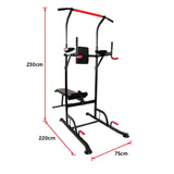Power Tower Pull Up Weight Bench Dip Multi Station Chin Up Home Gym Equipment - Rear View