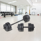 20kg Dumbbell Set Home Gym Fitness Exercise Weights Bar Plate - Front View