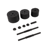 20kg Dumbbell Set Home Gym Fitness Exercise Weights Bar Plate - Top-Down View