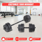 20kg Dumbbell Set Home Gym Fitness Exercise Weights Bar Plate - Close-Up Angle