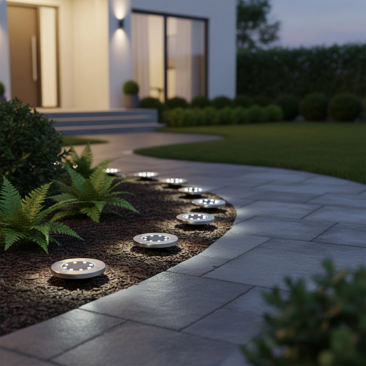 12x Solar Powered LED Buried Inground Recessed Light Garden Outdoor Deck Path