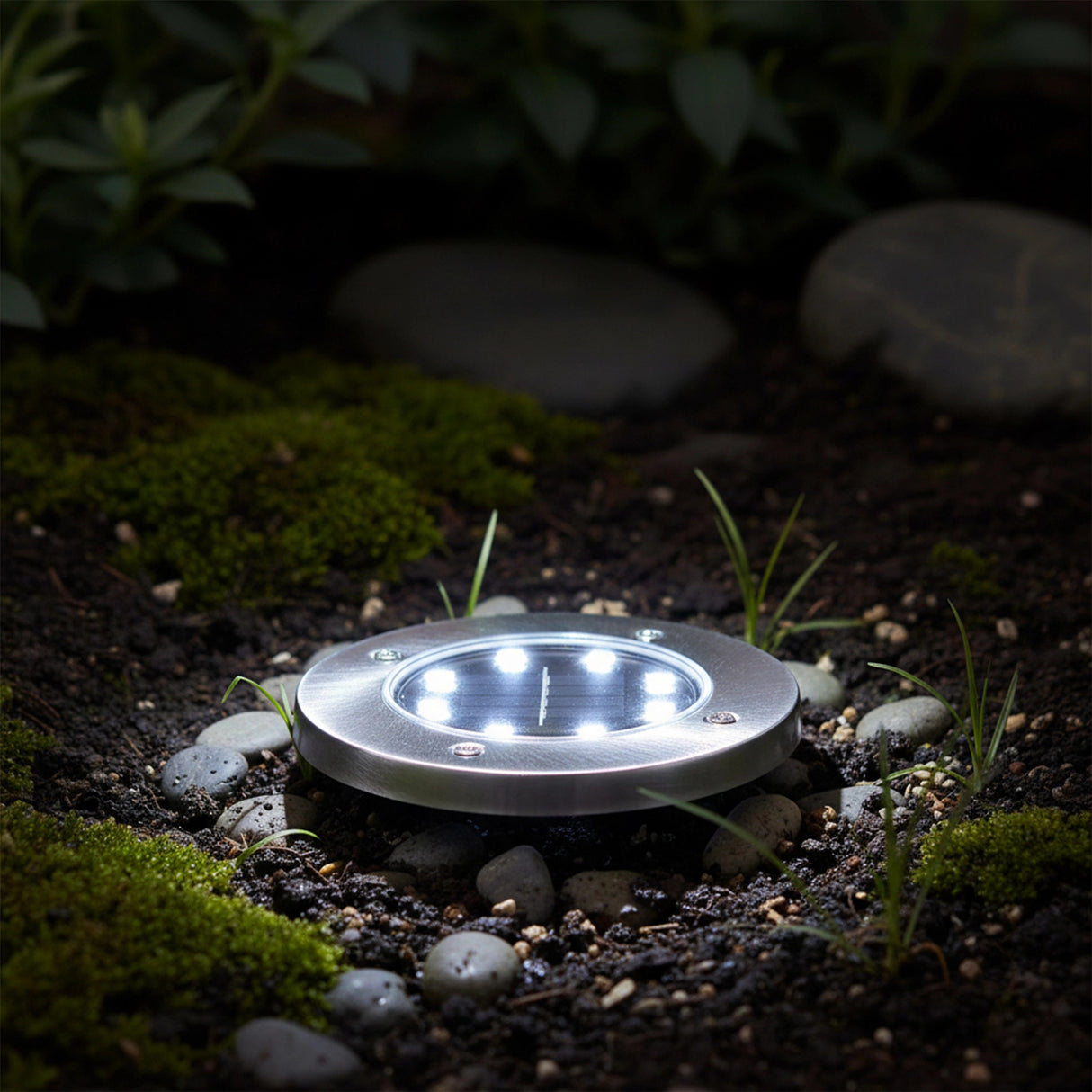 12x Solar Powered LED Buried Inground Recessed Light Garden Outdoor Deck Path