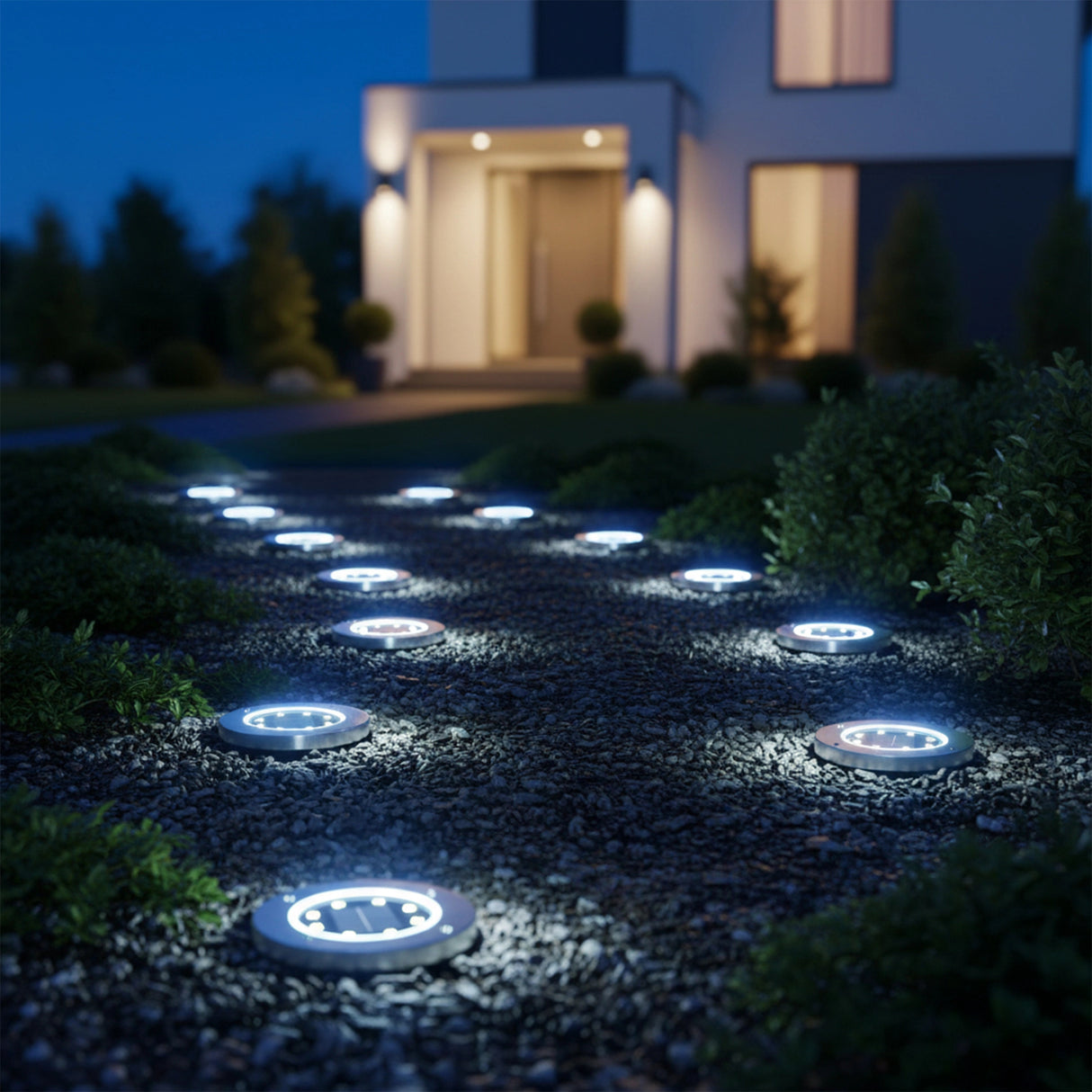 12x Solar Powered LED Buried Inground Recessed Light Garden Outdoor Deck Path