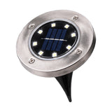 12x Solar Powered LED Buried Inground Recessed Light Garden Outdoor Deck Path - Low Angle