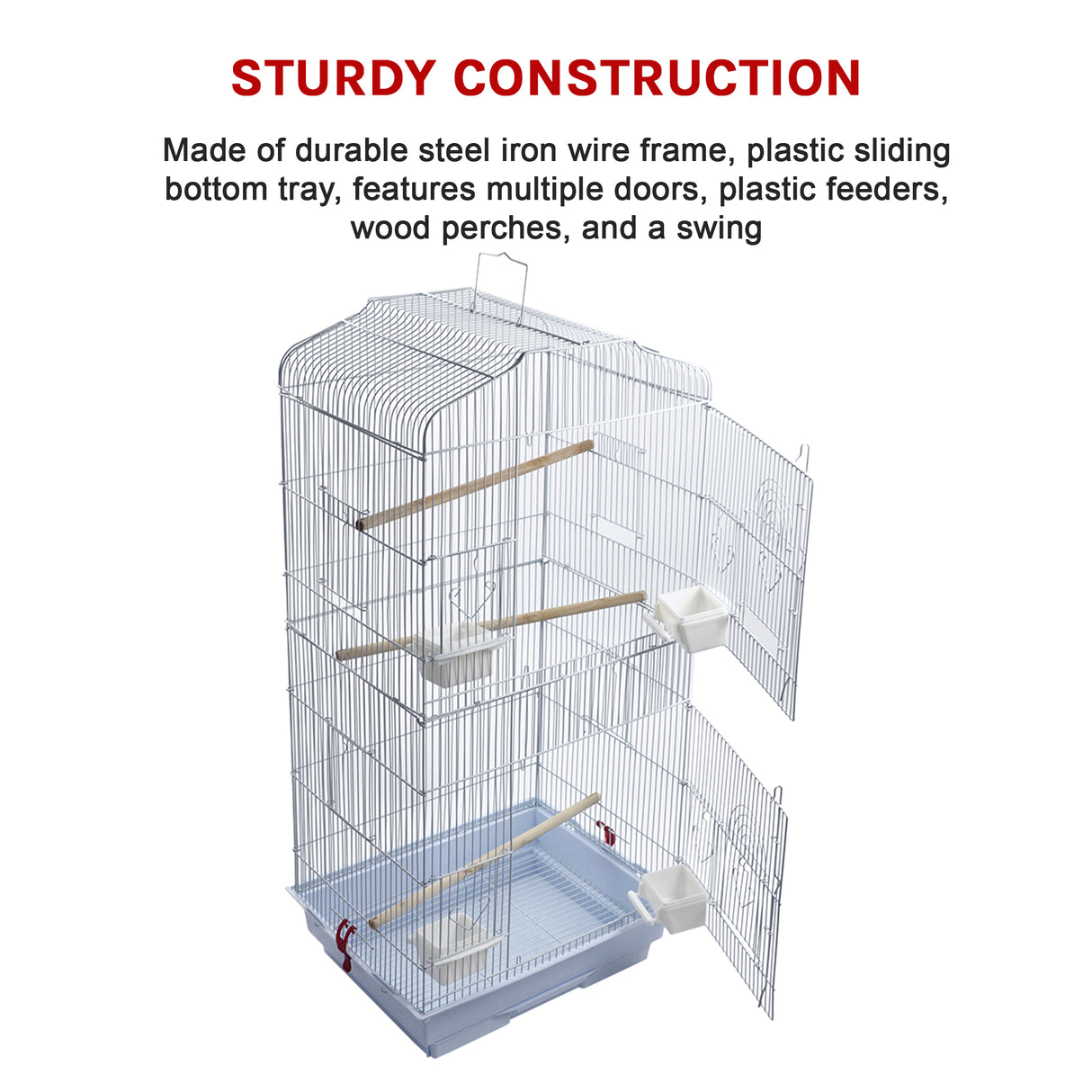 95cm Bird Cage Canary Parakeet Cockatiel LoveBird Finch Bird Cage