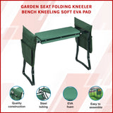 Garden Seat Folding Kneeler Bench Kneeling Soft Eva Pad