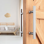 Round 300mm Stainless Steel Push Pull Door Handle for Wood Glass