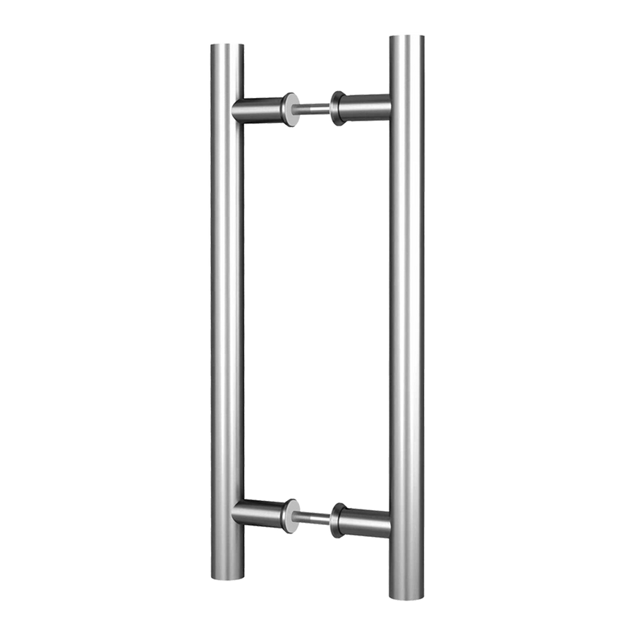 Round 300mm Stainless Steel Push Pull Door Handle for Wood Glass