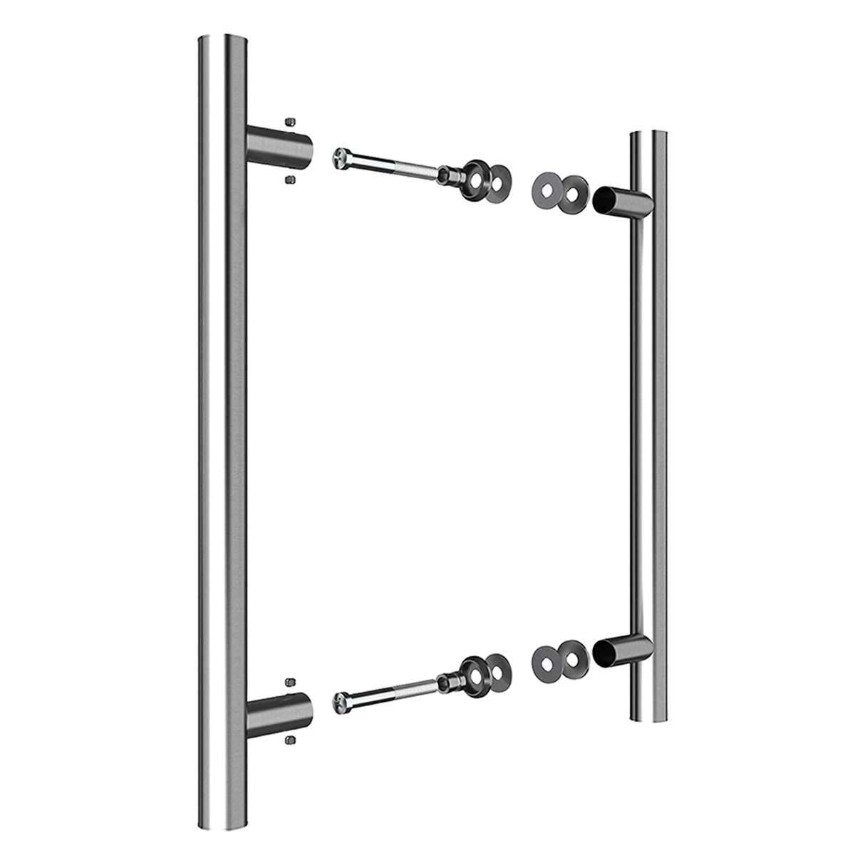 Round 300mm Stainless Steel Push Pull Door Handle for Wood Glass