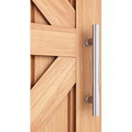 Round 300mm Stainless Steel Push Pull Door Handle for Wood Glass
