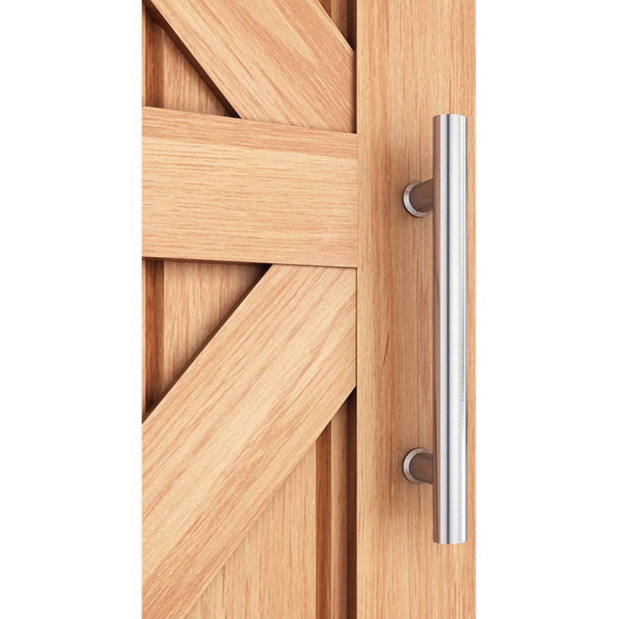 Round 300mm Stainless Steel Push Pull Door Handle for Wood Glass