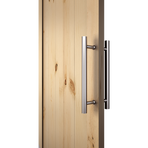 Round 300mm Stainless Steel Push Pull Door Handle for Wood Glass