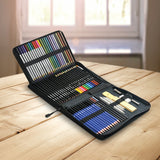 Art Sketch Pencils Oil Drawing Colouring Graphite Charcoal Pencil Set 72pcs/set - 45-Degree Angle