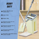 4x Microfiber Pads Flat Mop Bucket Kit 360 Rotating Self Wash Cleaning - Extra Image