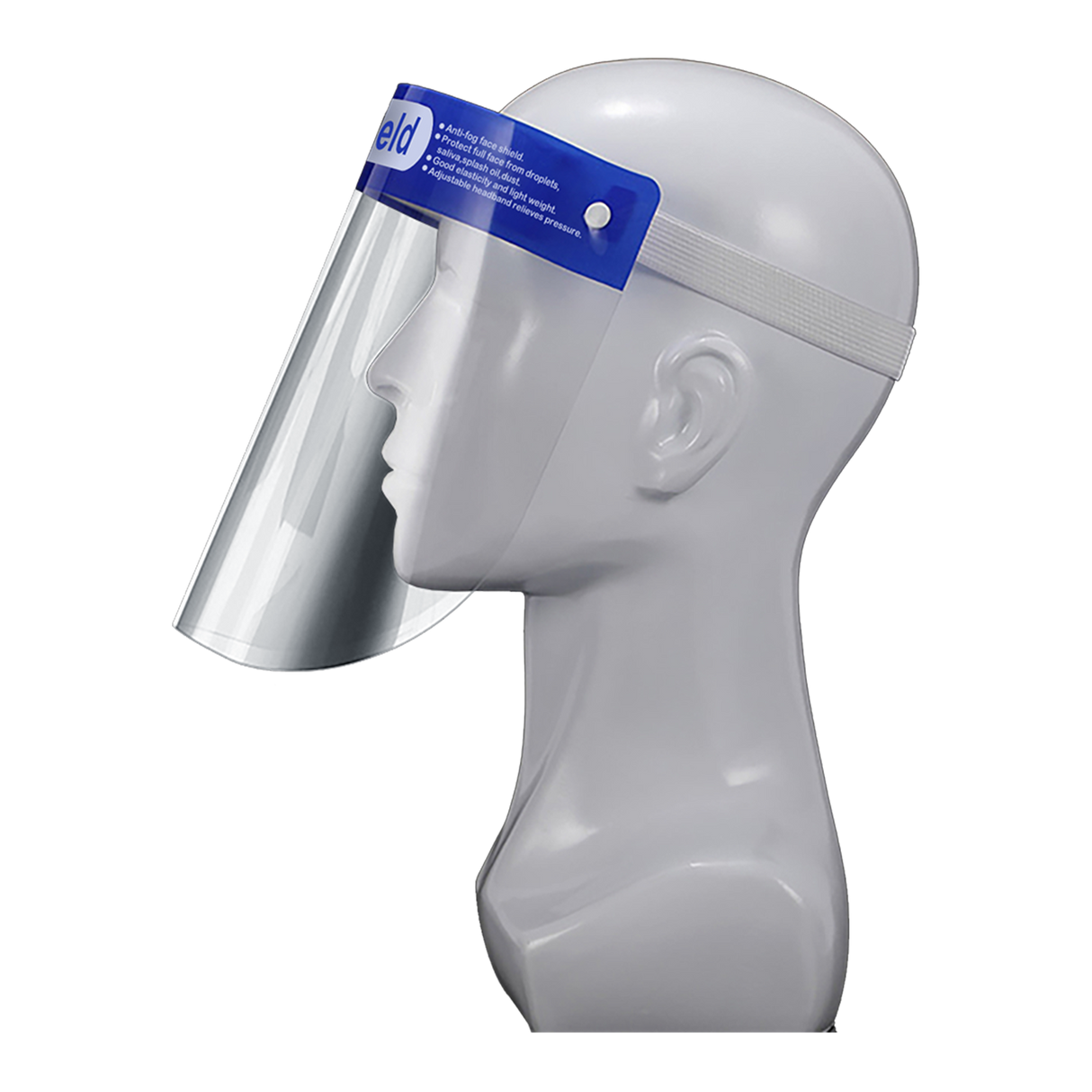 6x Safety Full Face Shield Clear Guard Protector Mask Anti-Fog + Elastic Head Band