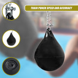 30L Water Punching Bag Aqua with D-Shackle and Chain - Rear View