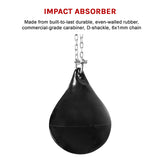30L Water Punching Bag Aqua with D-Shackle and Chain - Close-Up Angle