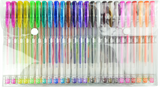 Glitter Gel Pens (100 pack) with 2.5X More Ink - Craft, Kids & Adult Colouring