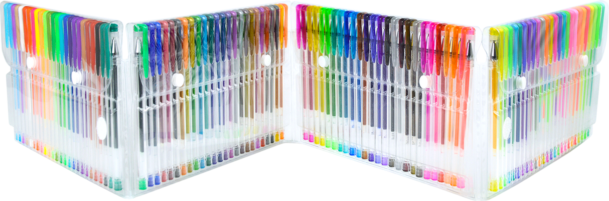Glitter Gel Pens (100 pack) with 2.5X More Ink - Craft, Kids & Adult Colouring