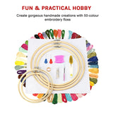 Embroidery Starter Kit Cross Stitch Kit DIY Hand Craft Stitch 50 Colour Kit - Extra Image