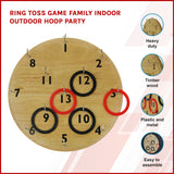 Ring Toss Game Family Indoor Outdoor Hoop Party - Front View
