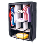 Large Portable Clothes Closet Canvas Wardrobe Storage Organizer with Shelves