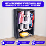 Large Portable Clothes Closet Canvas Wardrobe Storage Organizer with Shelves - Low Angle