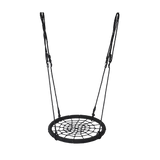 Kids Rope Swing Round Outdoor Birds Crows Nest Spider Web Swing Seat 65cm - Side View