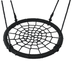 Kids Rope Swing Round Outdoor Birds Crows Nest Spider Web Swing Seat 65cm